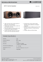 Cambridge Audio SX70 - Technical Specifications 